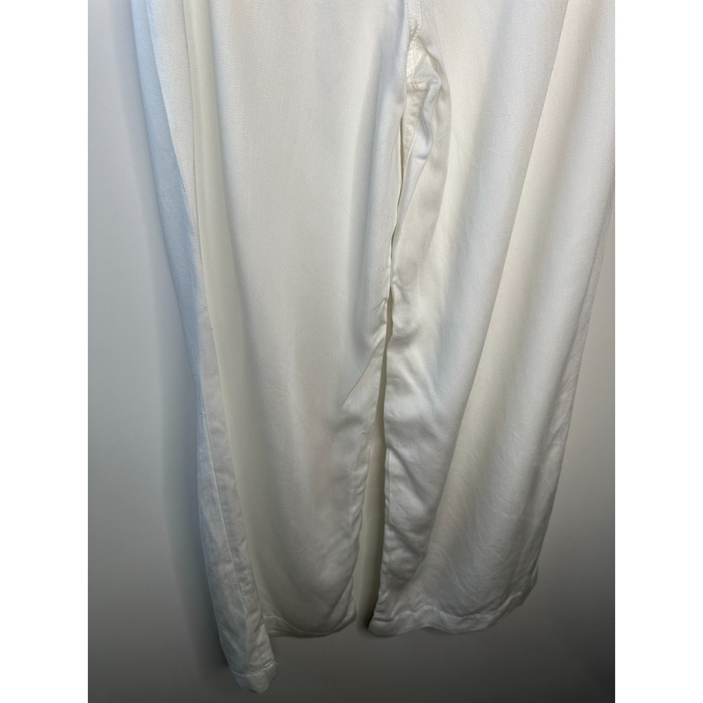 OAT New York White Wide Leg Lyocell Tie Waist Pant Size 10 NWOT Beach Resortwear - Picture 14 of 16